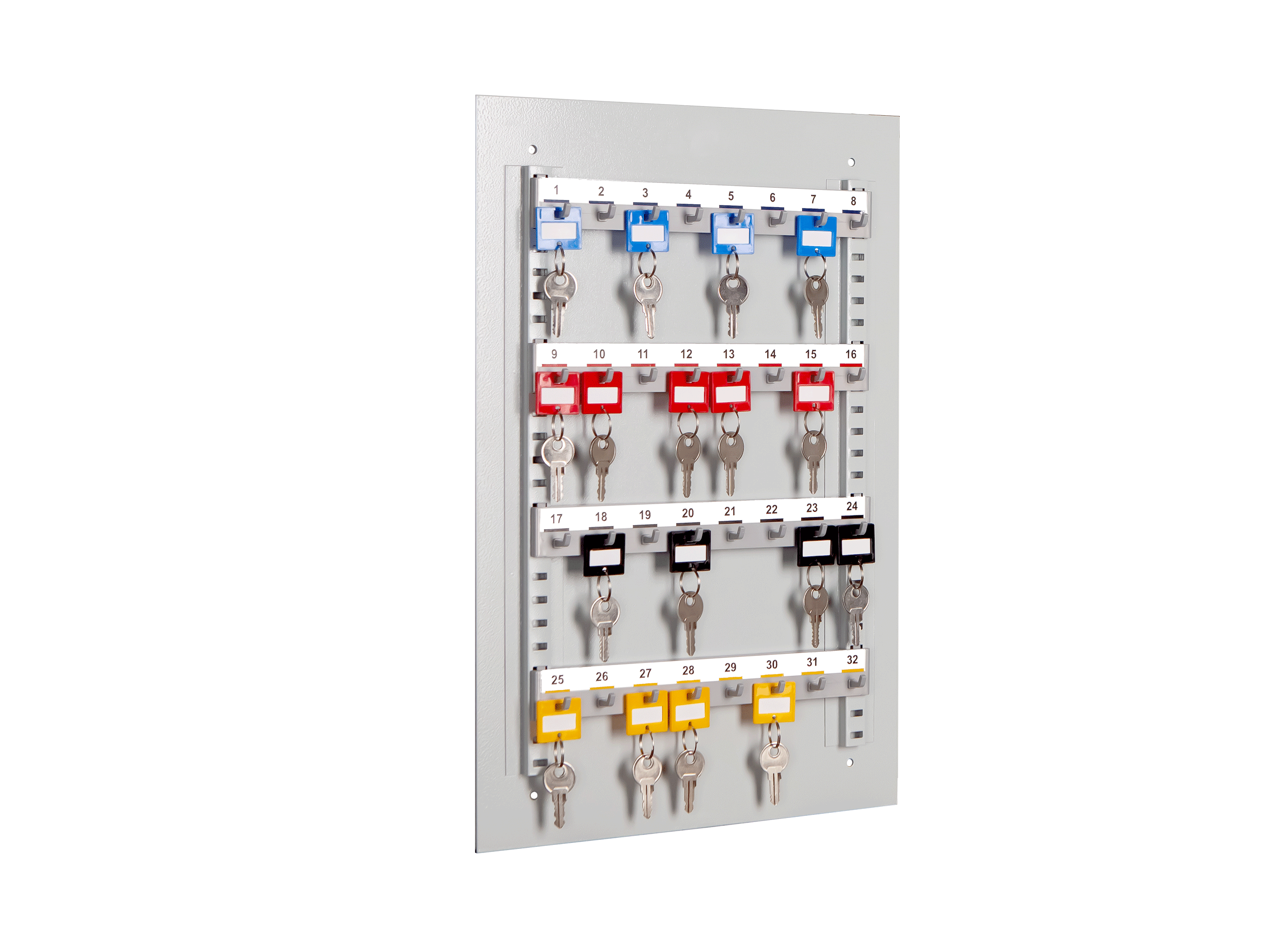 Format WT 32 in RAL 7035, lichtgrau / mit Dekoration