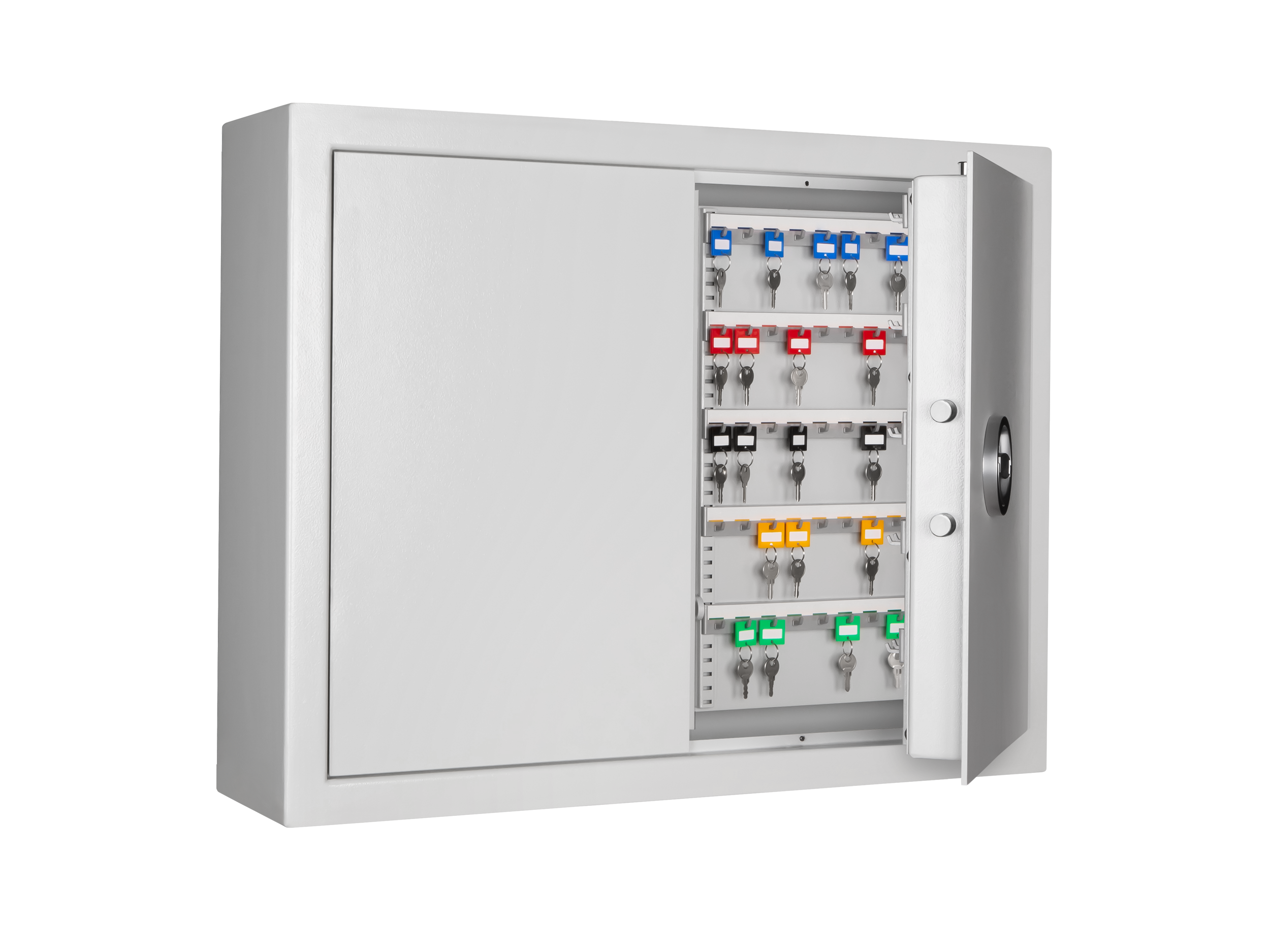 Format STZ 400 in RAL 7035, lichtgrau / 45° Grad geöffnet / mit Dekoration